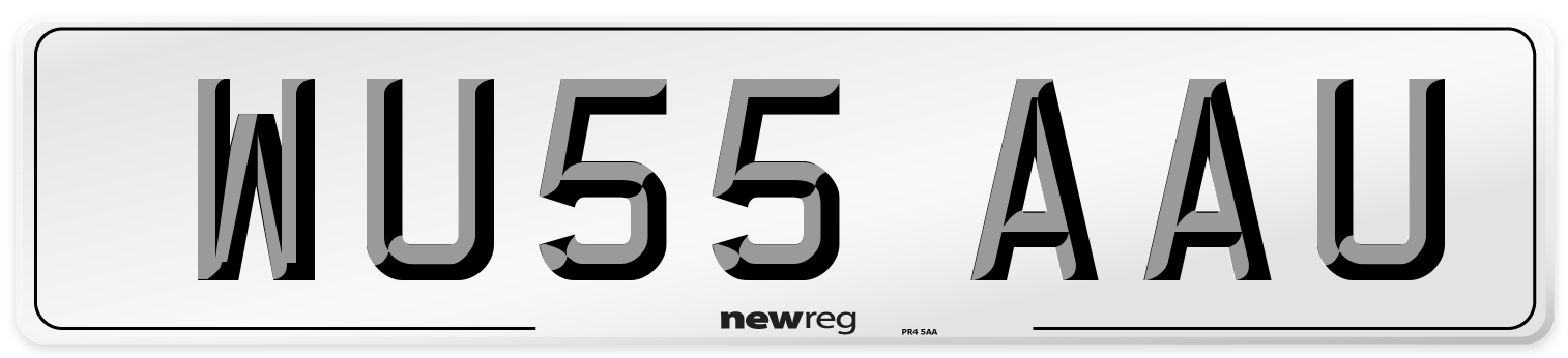 WU55 AAU Number Plate from New Reg